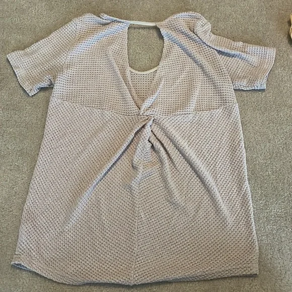 Vici Cream Short Sleeve Textured Tee - Picture 2 of 3